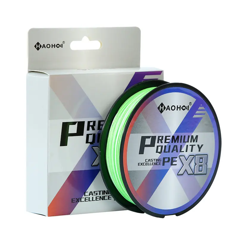 PE X8 Braided Fishing Line 30LB - 100m/500m Neon Green, 8 Strand Super Strong Low Visibility Fishing Line