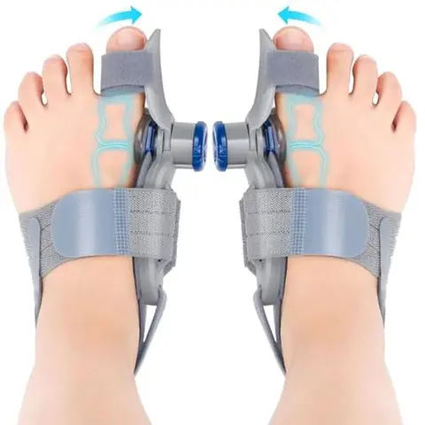 Women's 2PCS Bunion Corrector - FSA HSA Approved, Adjustable, Flexible, Durable, Breathable Orthotic Brace Manicure Tool for Toe Separation, Large Toe Support, Hallux Valgus Pain Relief, Sleeping Use (Fits Left/Right Feet), Two Pieces