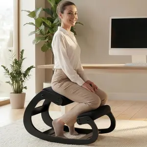 Ergonomic Kneeling Chair with Adjustable Seats - Knee Chair for Posture Correction & Kneel Rocking Stool for Desk - Back Pain Relief for Home and Office, Supports 250 pounds
