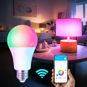 DAYBETTER Smart Light Bulbs 16 Million Colors RGBCW WiFi Bluetooth LED A19 800 Lumens Music Sync Voice Control Group Timer Function