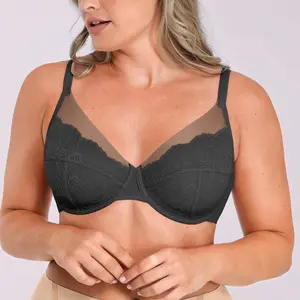 Shapellx UltraLift Full-Coverage Bra – T-Shape Lace, Underwire & Side Boning