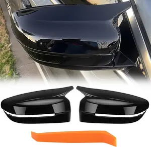 Glossy Black Mirror Cover Caps Rearview Side Mirror Covers Fit for BMW 3/5/7series G20 G28 G30 G38 G11 G12 2019 2020 2021 2022 Left Driver Side Right Passenger Side