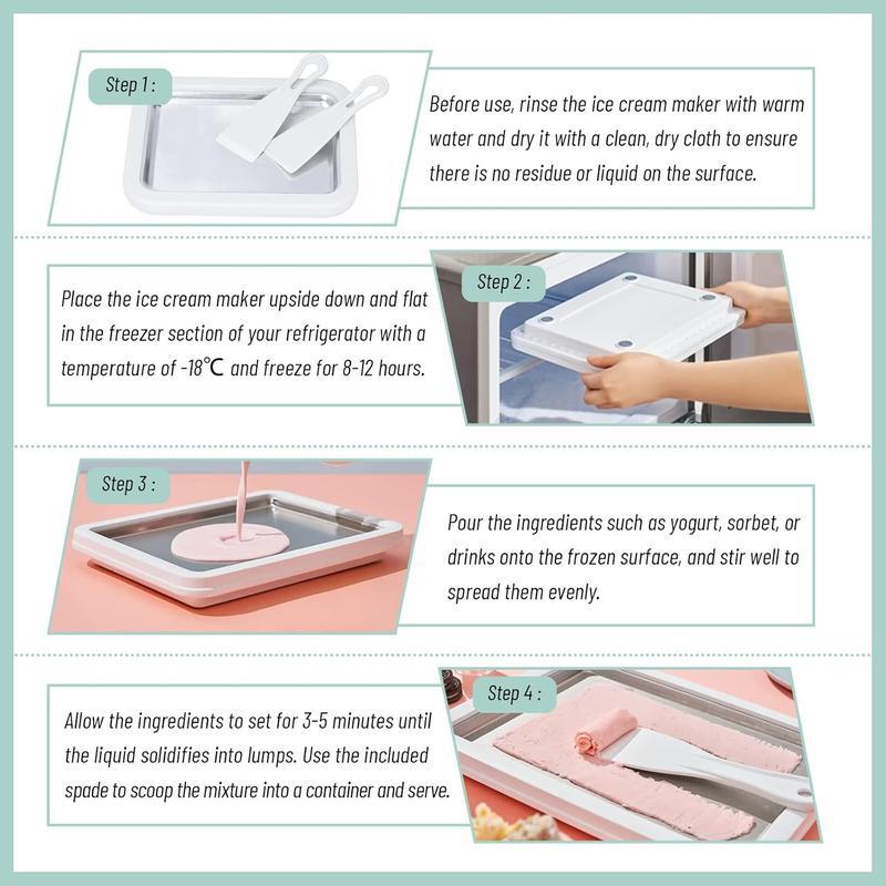 nstant Cream Maker, Rolled Cream Maker, Frozen Yoghurt Plate Instant Gelato Pan/Roll, Homemade DIY for Fun Parent-Child Activities Families White ice nstant Cream Maker, Rolled Cream Maker, Frozen Yoghurt Plate Instant Gelato Pan/Roll, Homemade DIY for Fun Parent-Child Activities Families White ice