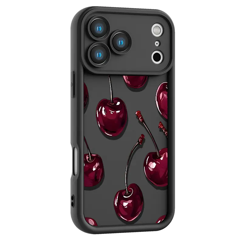 Sexy Wine Cherry Pattern Phone Case , Soft Silicone Tpu Protection and  Shockproof For iPhone 17 16 15 Pro Max 14 16Pro 13 12 11 X Plus Air Mini  Girl - TikTok Shop