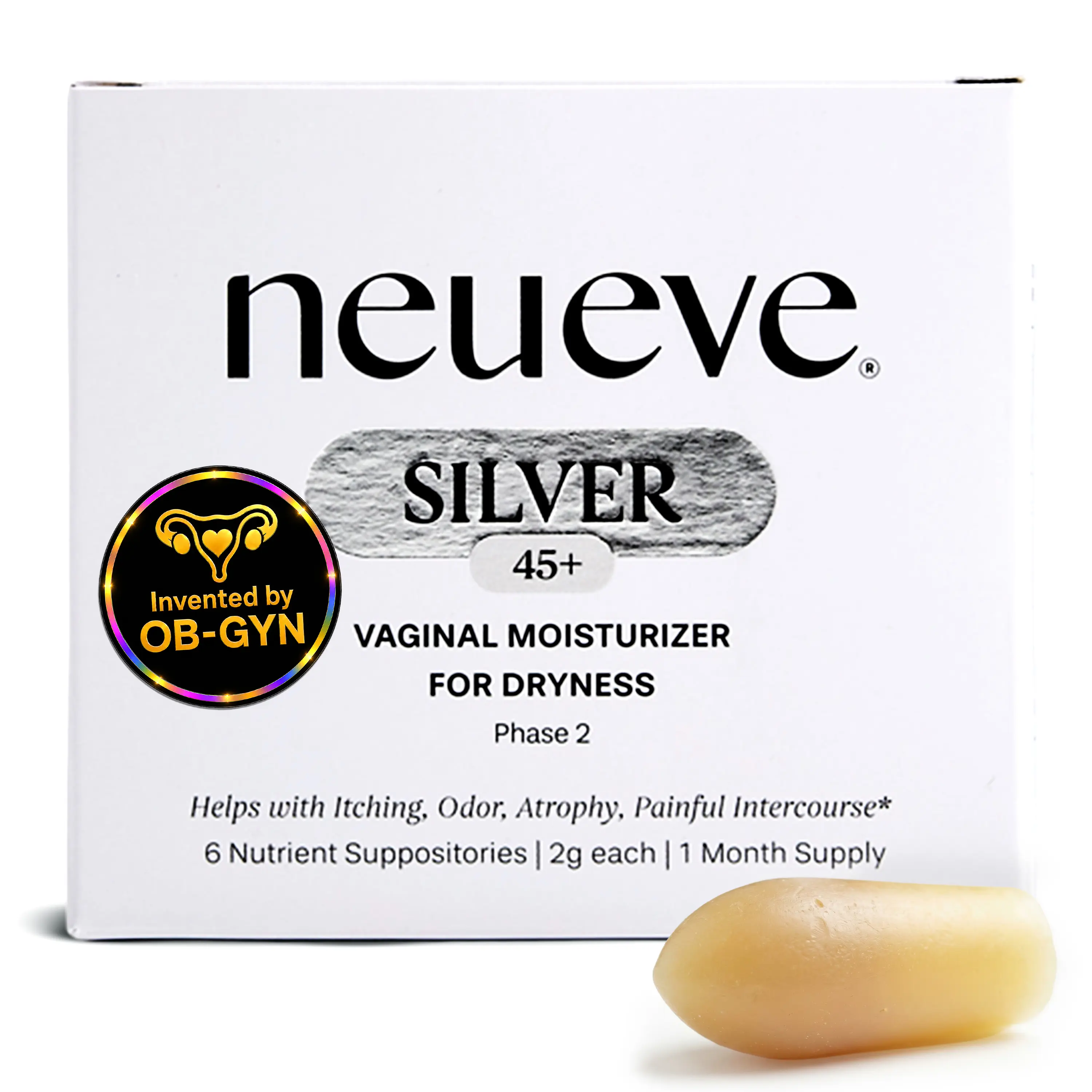 Silver Feminine Moisturizer | For Feminine Dryness | Perimenopause Care | Natural Alternative to Estrogen | NeuEve