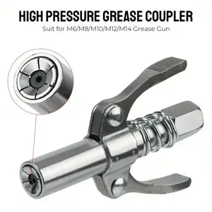Lock-clamp high-pressure grease nozzle; new model grease gun tip; electric and manual grease guns; manual grease nozzles