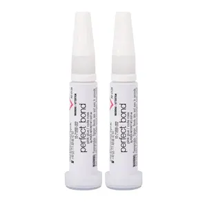 Nailene Perfect Bond Nail Glue - Durable, Easy to Apply False Nail Glue – Repairs Natural Nails – Quick-Drying Nail Adhesive Lasts Up to 7 Days - Pink Tint - 2 g/0.07 oz - 2 Pack beautysecretnailglue Manicure Nail Art