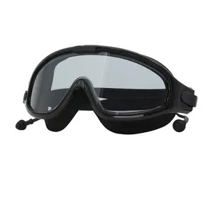 JUNHAIINS One-Piece Molded Anti-Fog Swimming Goggles – HD Clear Vision, Leak-Proof Silicone Seal, Large Lens with Electroplated Finish & Earplugs Included for Comfortable Swim