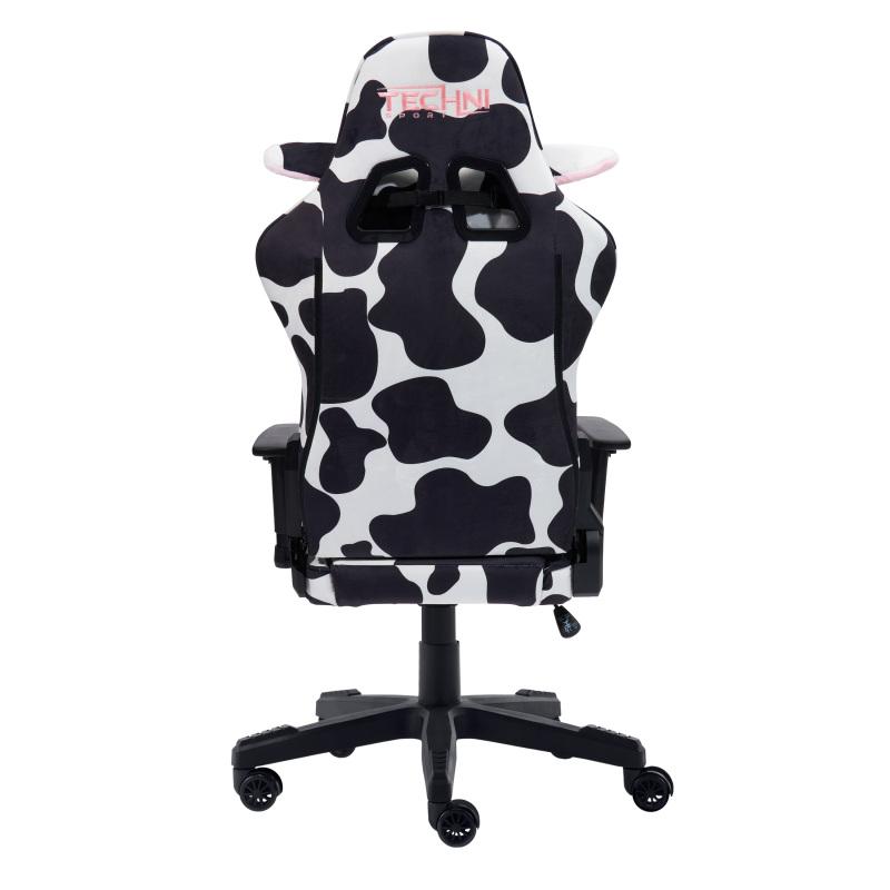 COW Print Gaming Chair, Comfortable Video Gaming Desk Chair, Office Chair