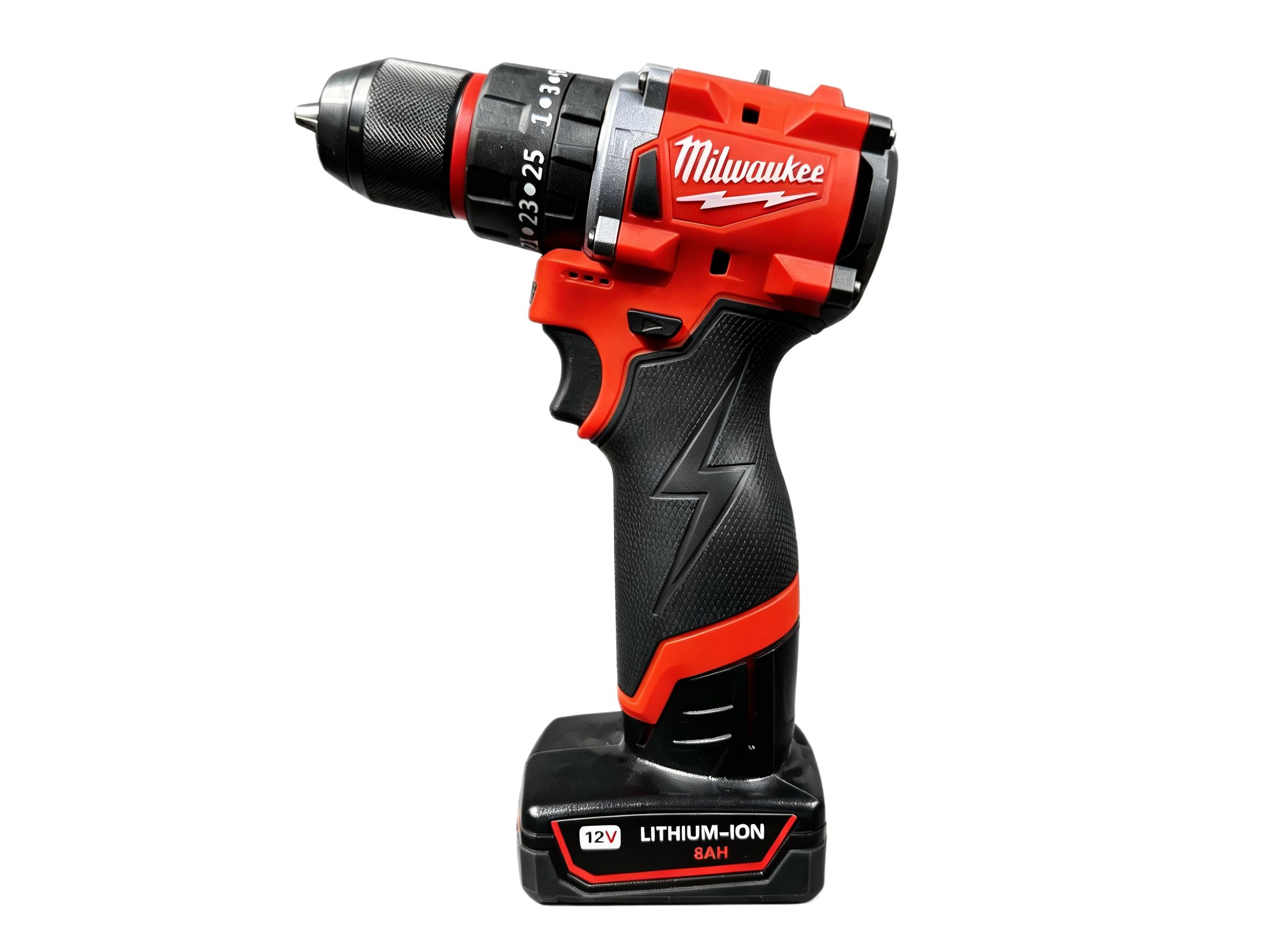 Milwaukee M18 10mm Keyless Chuck Brushless Cordless Electric Drill - 0-470/0-1650RPM Variable Speed, 60Nm Max Torque, Tool Only or Kit with 1 Battery & Charger for Drilling and Screwdriving