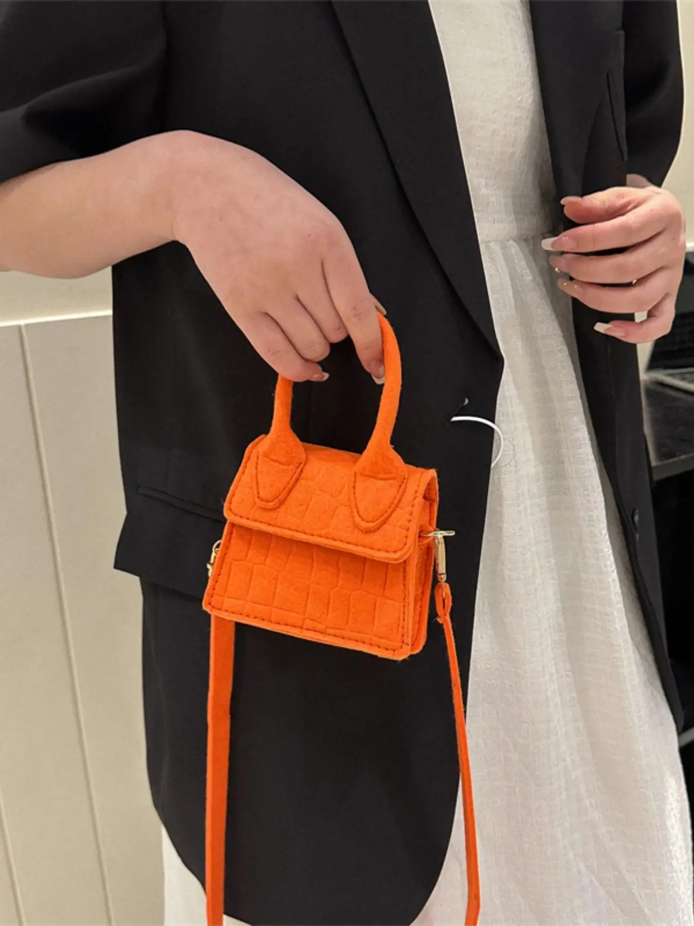 Women's Cute Trendy Handbag & Crossbody Bag, Casual Crocodile Embossed Shoulder Bag, Fashionable Handbag For Daily Use