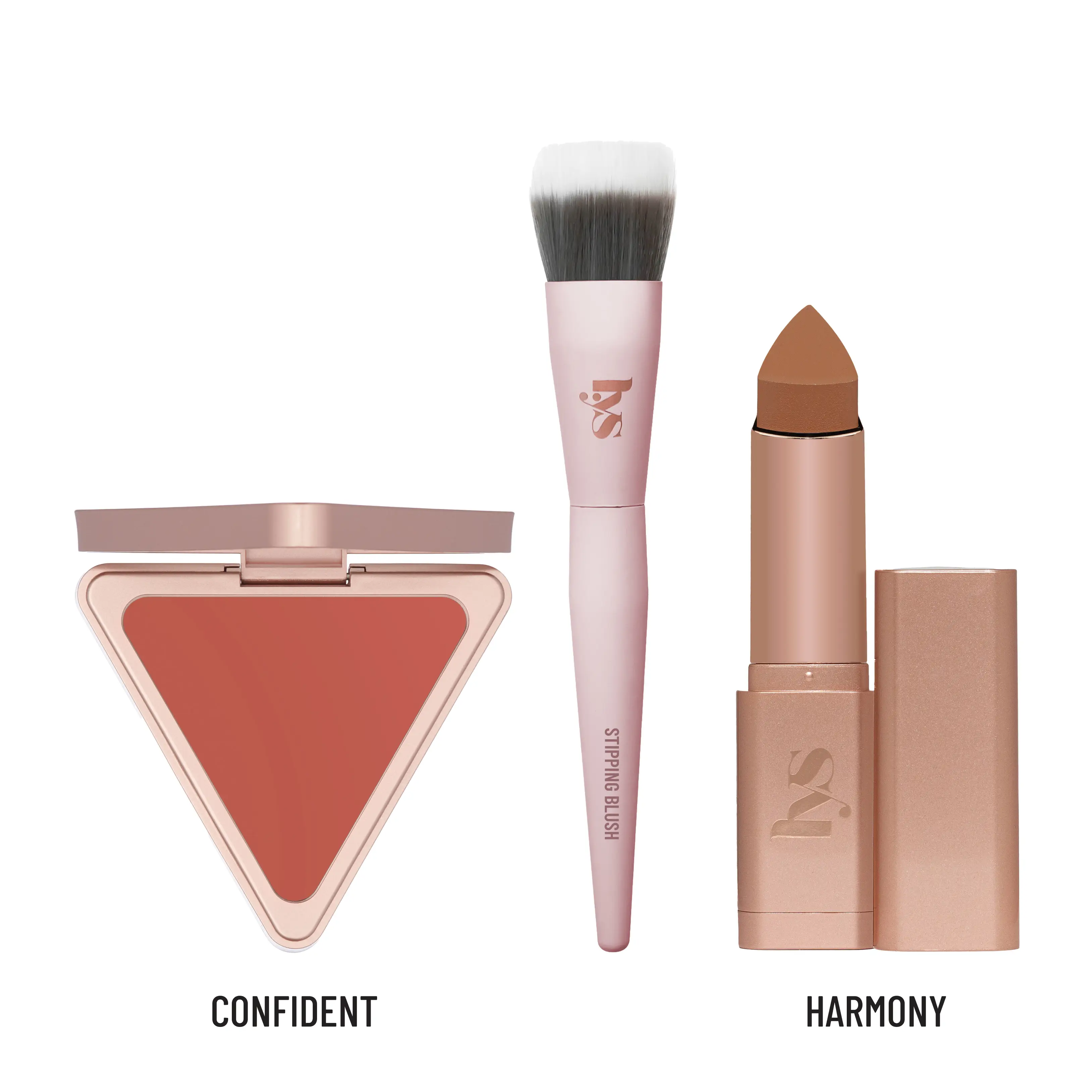 Bronzer / Contour, Blush and Brush Makeup Trio
