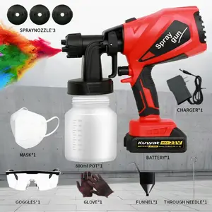 High-pressure Spray Painting Machine Electric Vacuum HVLP Spray Gun 3 Modes 800ml Tank Easy Clean for Home Decor Furniture Cabinets Fences Walls Doors Garden