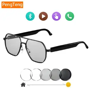 PENGTENG 2026 New Smart Glasses, Auto-Tint Audio Sunglasses with HD Calling, Remote Camera Control, Music & Calls, Indoor/Sports/Driving Use, Unisex, Blue Light Blocking, Perfect Holiday Gift, Multifunctional Smart Glasses