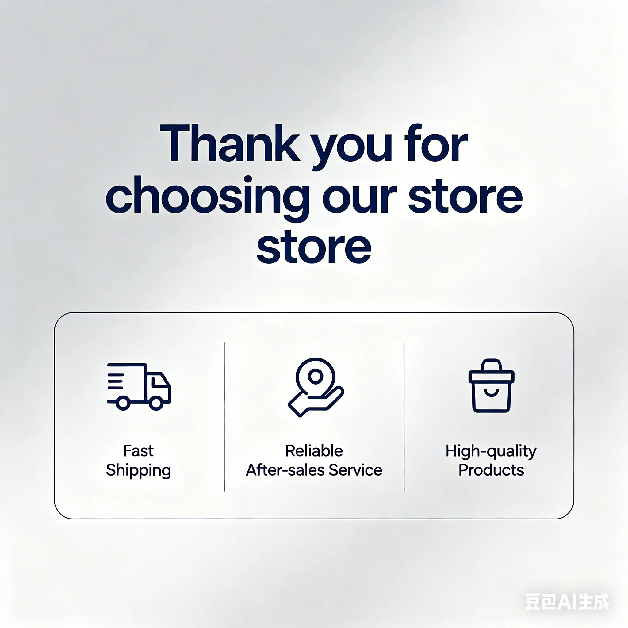 Thank you for choosing our store. We will provide youwith fast shipping, reliable after-sales service, and high-quality products.