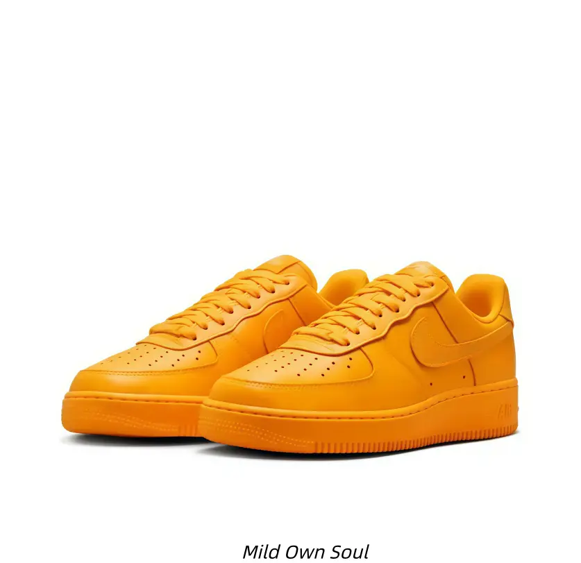 Solid Bright Orange Full Leather Low Top Skate Sneakers Monochrome Retro Summer Casual Walking Flat Shoes Unisex