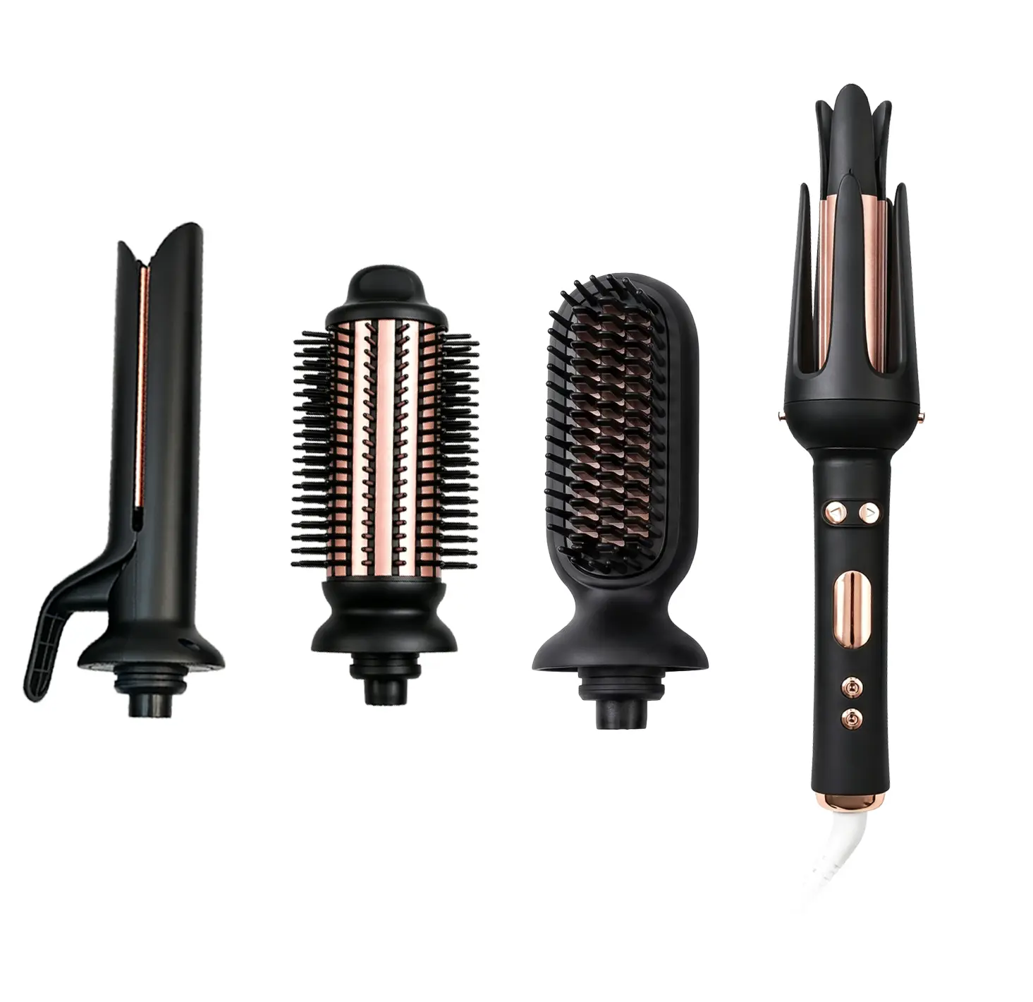 4-IN-1 Interchangeable Automatic Curling Wand Set Multi-Style Hair Styler for All Hair Types