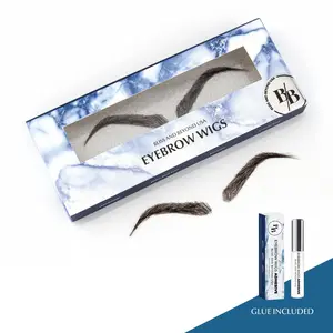 Real Hair Eyebrow Wigs - Hollywood Style, Soft Black Color