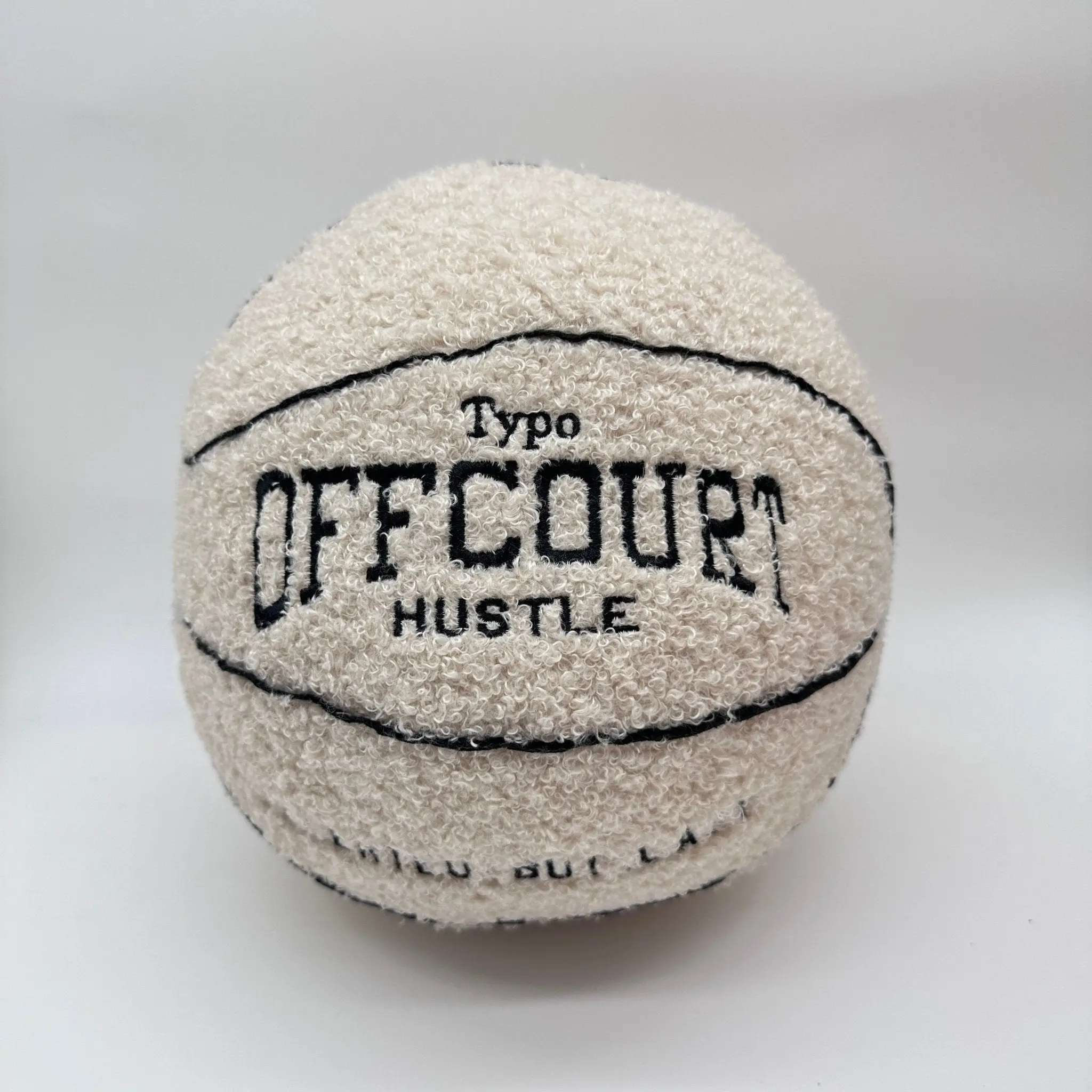 Handmade Basketball Pillow - Tufted Weave, Extra Plush, Cotton/Teddy Fleece Material wearablepillow kaws rugs