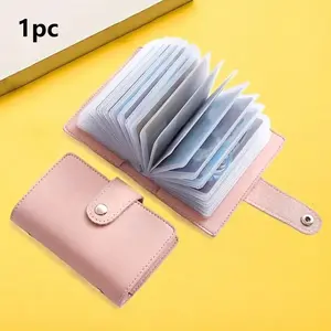 1pc Unisex PU Card Holder with 26 Slots, Lightweight Portable Wallet, Simple Texture Multi-Card Case, Card Organizer, Ideal Gift for Women, Birthday & Anniversary