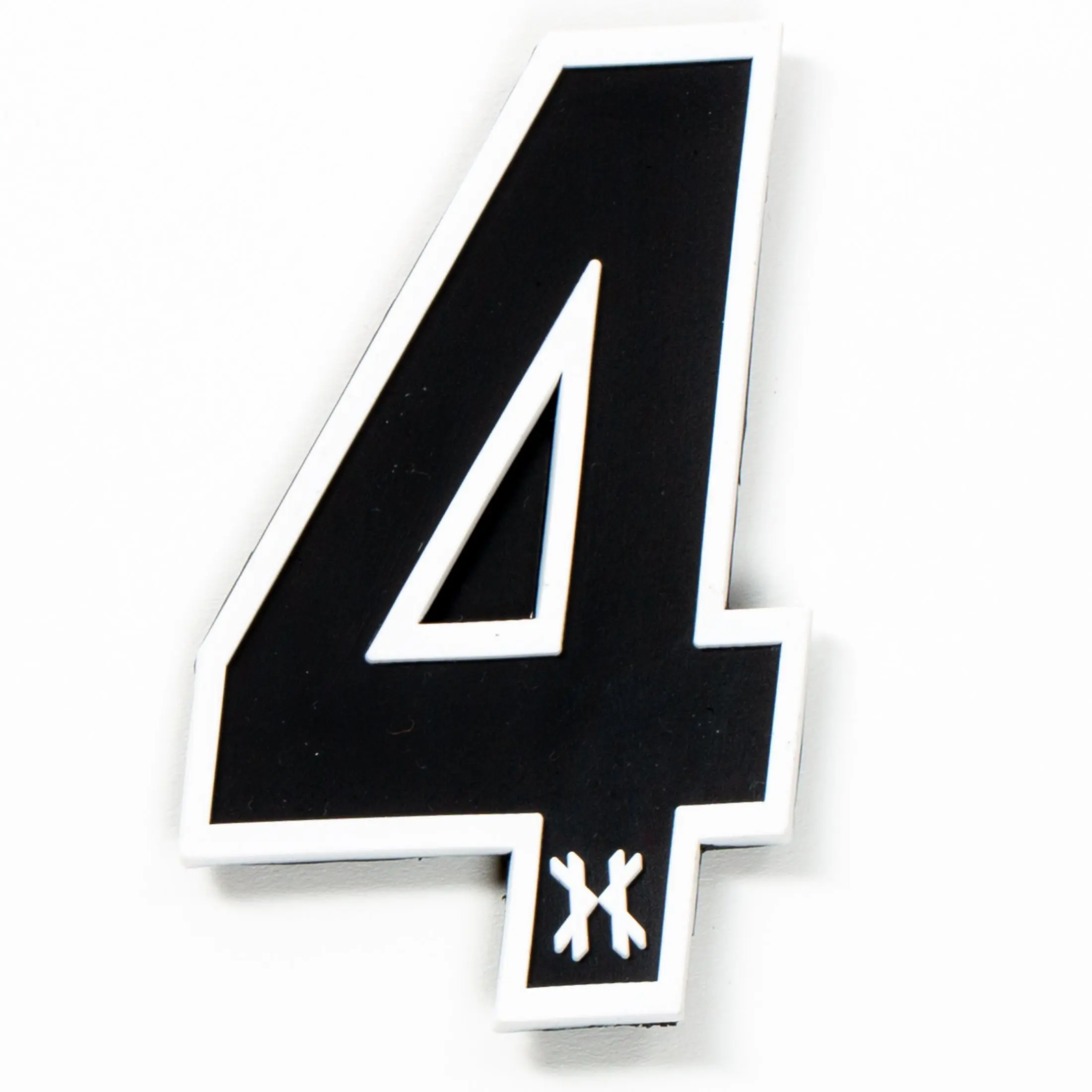 Number "4" Rubber Velcro Patch Number "4" Rubber Velcro Patch