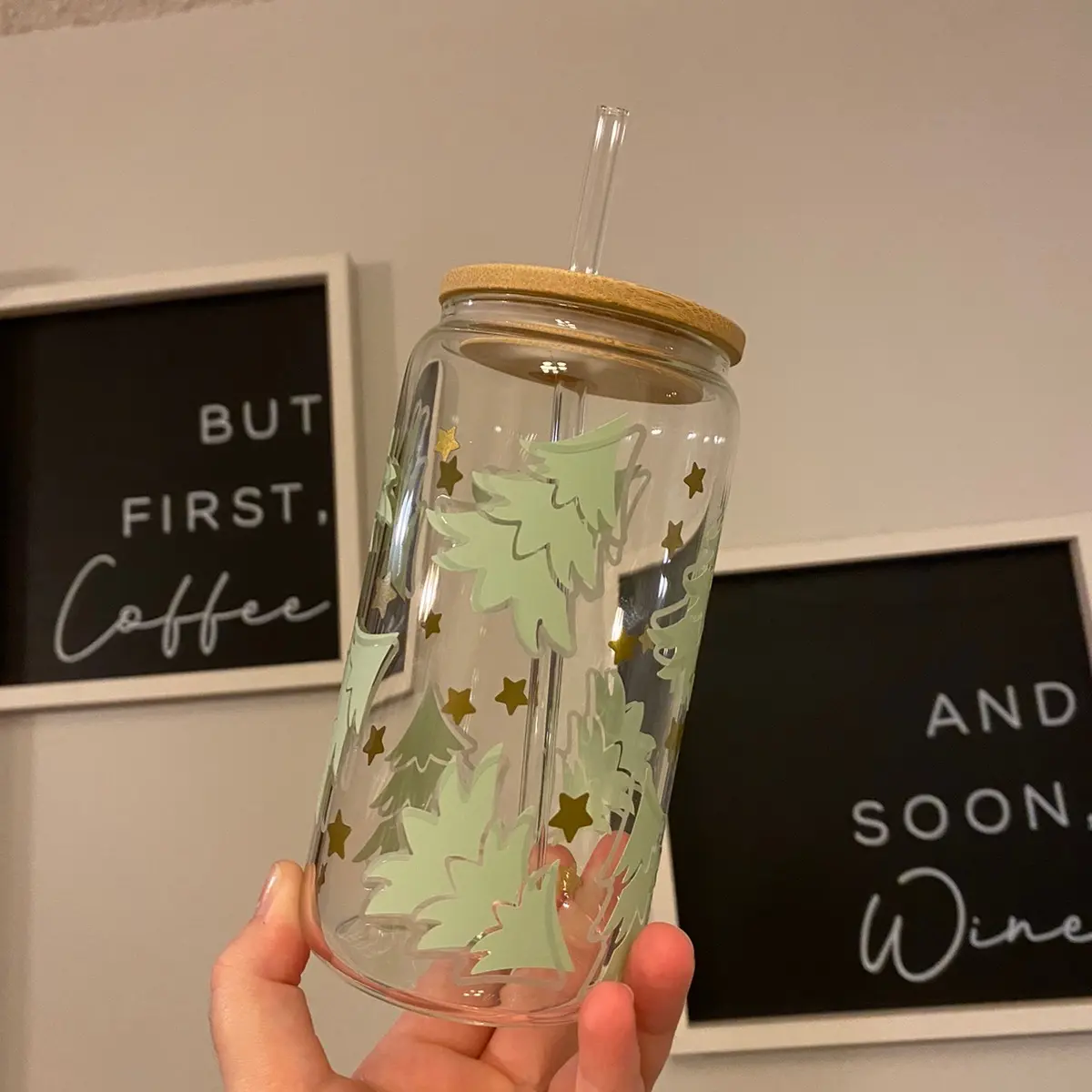 Color changing Christmas Tree Glass Cup