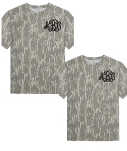 Monogram Camo Tee – Custom Name Initial Hunting Camping Outdoor Shirt