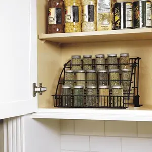 3 Floors Black Spice Organizer Retractable Kitchen Storage Organiser Saving Kitchen Does not apply