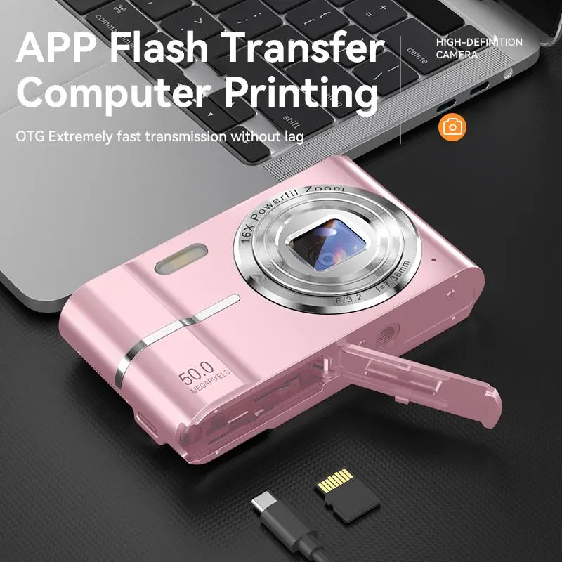 FHD 1080P Digital Camera with SD Card, 16X Digital Zoom Camera, Portable Mini Camera for Teenagers Students Boys Girls, Point and Shoot Camera for Gifts, Tech Gadgets, Gift 5