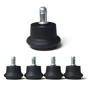 Set of 5 FOH Office Chair Stool Fixed Stationary Foot Anti-Slip Bell Glides Replacement Without Casters Wheels