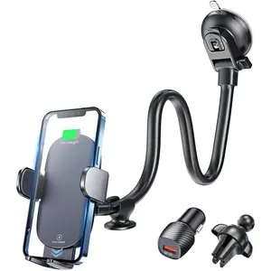 Charger 15W Fast   Phone Holder Charger   Charger Mount for Dashboard Windshield Air Vent Compatible with  15 Pro Max Plus 14 13 12   & More