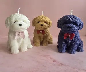 Dog-shaped candle: Dog lovers / Hostess gift / Golden retriever puppy candle