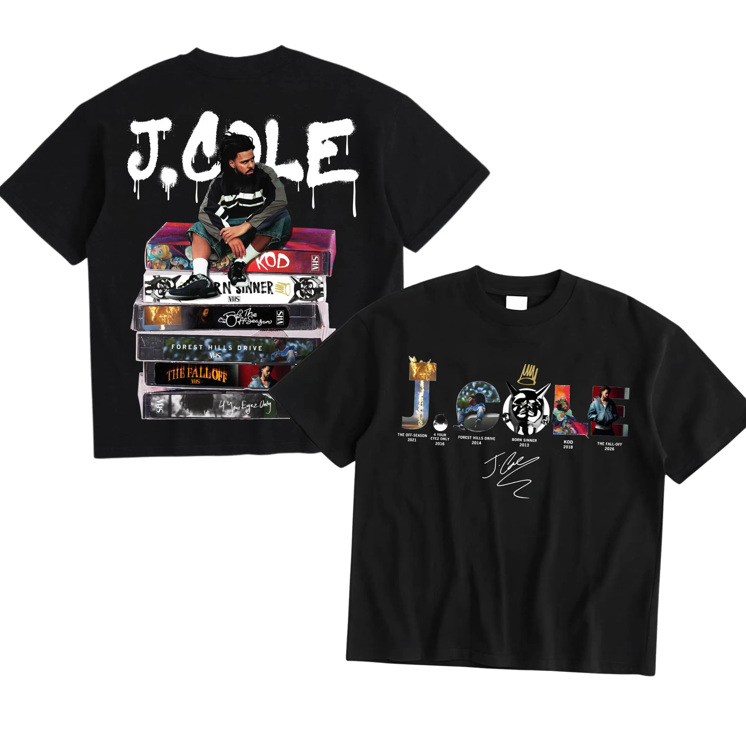 J Cole Full Album T-shirt, J Cole Discography Merch, Vintage Hip Hop Graphic Tee, Rap Music Fan Gift, J Cole Sitting on Albums