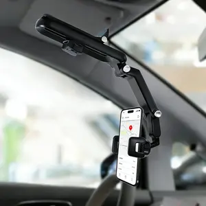 Sun Visor Phone Holder, Phone Holder for Car, 360 Rotatable and Adjustable, Compatible with Most of Smartphones, More Comfortable to Use Hands-Free.