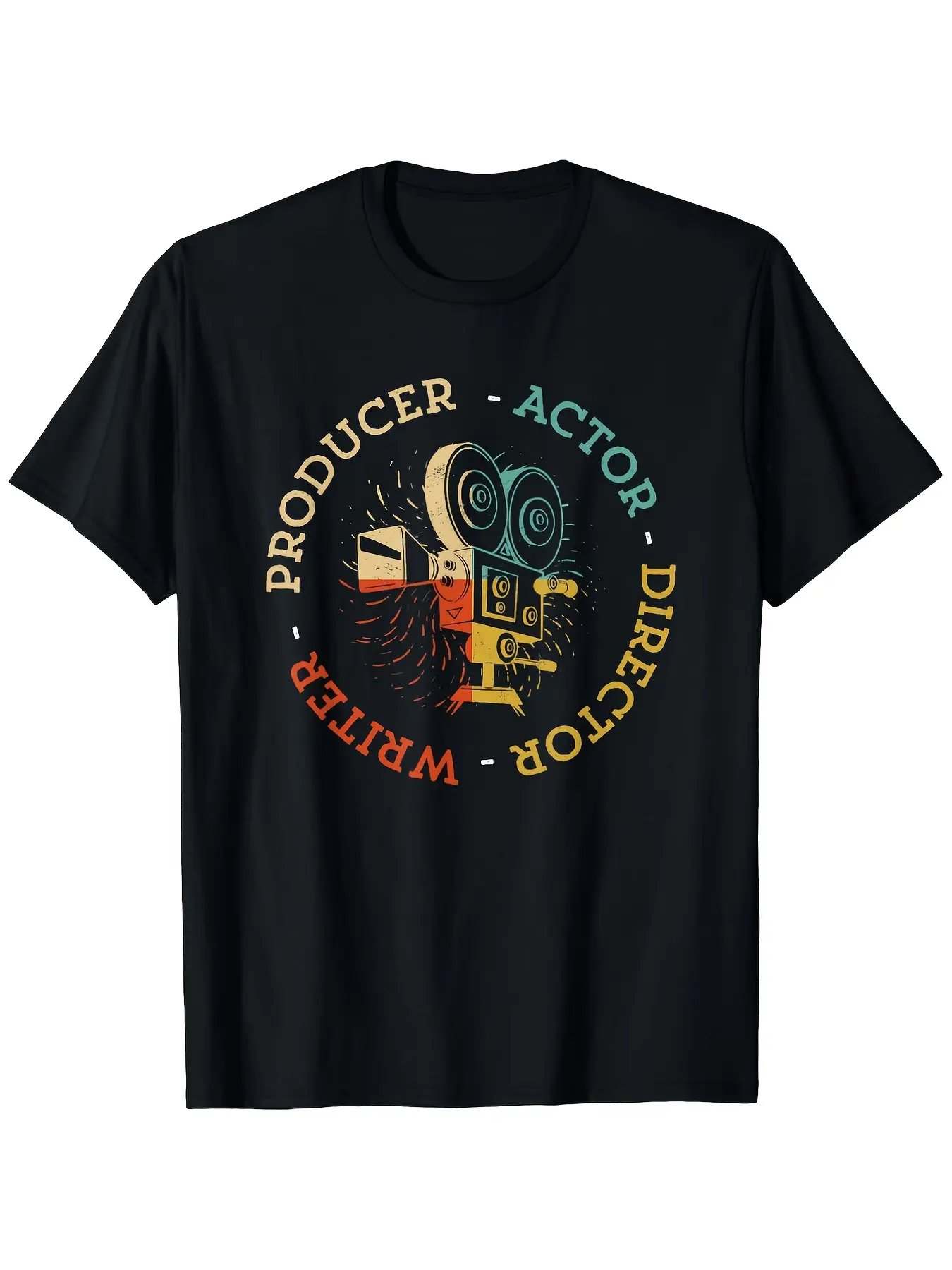 Men'S Black T-Shirt Featuring a Design for Writers unisex soft cotton short sleeve t shirt, vintage graphic casual tee for men women teens, perfect birthday holiday gift for camping travel gym daily street  wear