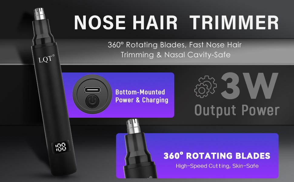 LQT Gold & Black 3-in-1 Men's Grooming Kit, Cordless Hair Clipper, Nose Trimmer & 6-Head Electric Shaver, Complete Rechargeable Barber Set for Head Shaving, Fades & Beard Styling