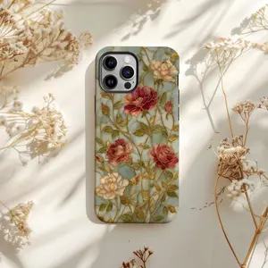 Romantic Aesthetic Delicate Wild Flowers Stained Glass Luxe Glam Cell Phone Case Floral ,phone Case Suitable for Iphone 11/12/13/14/15/16/17 Pro Promax Plus Air and Samsung S22/S23/S24/S25 Plus Ultra Fe,Trendy Gift for Her, Birthday