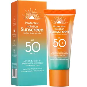 50g Lightweight Sunscreen for Face and Body Hydrating Sun Cream with UVA UVB Protection Non Sticky Formula for All Day Use Orange One Size