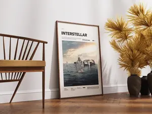 Interstellar Movie Poster by Christopher Nolan Special Design Glossy Paper Wall Decor Idea for Fans of Retro Hip-Hop