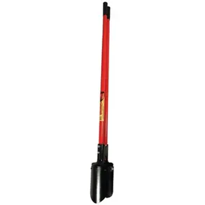 212 MAIN Hercules Type Post Hole Digger, Razorback H48Fg Model, Fiberglass Grip, Long Fiberglass Handle, Riveted Blades