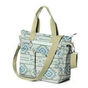 Nu Trendz Aztec Small Tote Bag for Women Southwest Roomy Multiple Pockets Top Handle Satchel With Zipper Adjustable Shoulder Strap Lightweight Polyester, Graphic, Evening