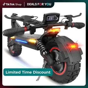 [Off-Road] EX7P Off-Road Electric Scooter for Adults 2000W Dual Motor 38 MPH Top Speed 50 Miles Long Range 10" Off-Road Pneumatic Tires Turn Signals Dual Braking APP Control Foldable E-Scooter, 48V15Ah Handlebar, Summer Vibes summerwins
