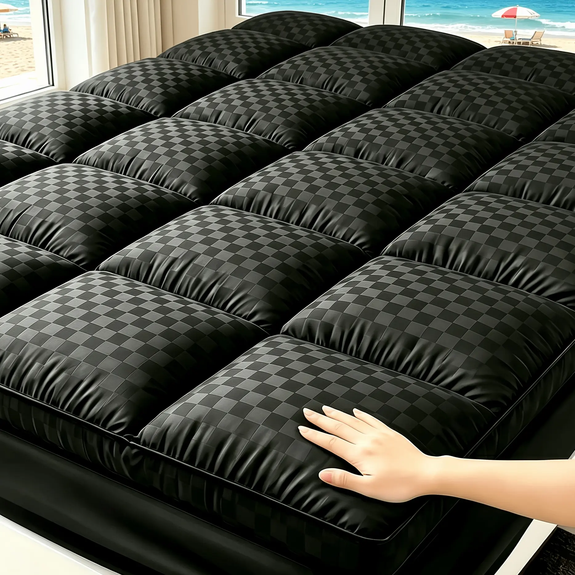 Mattress Encasements Mattress Topper | Cooling, Breathable & Soft Microfiber Mattress Pad with Overfilled Down Alternative, 8-21" Deep Pocket, Machine Washable Mattress Cover, Mattress Protector
