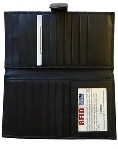 BK Bifold Leather RFID Blocking Wallet For Men & Women With 20 Slots /Gift Box