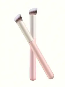 Viral Flat Foundation Brush | Dense Kabuki Makeup Brush for Liquid Cream Powder | Streak-Free Airbrush Finish, No-Waste Blending Tool | Beginner Friendly Beauty Must-Have for Flawless Poreless Base & Quick Makeup Routine