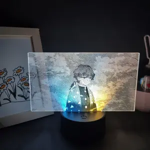 Manga Demon Slayer Agatsuma Zenitsu 3D LED Two Tone Lamp - Night Light Room Decor