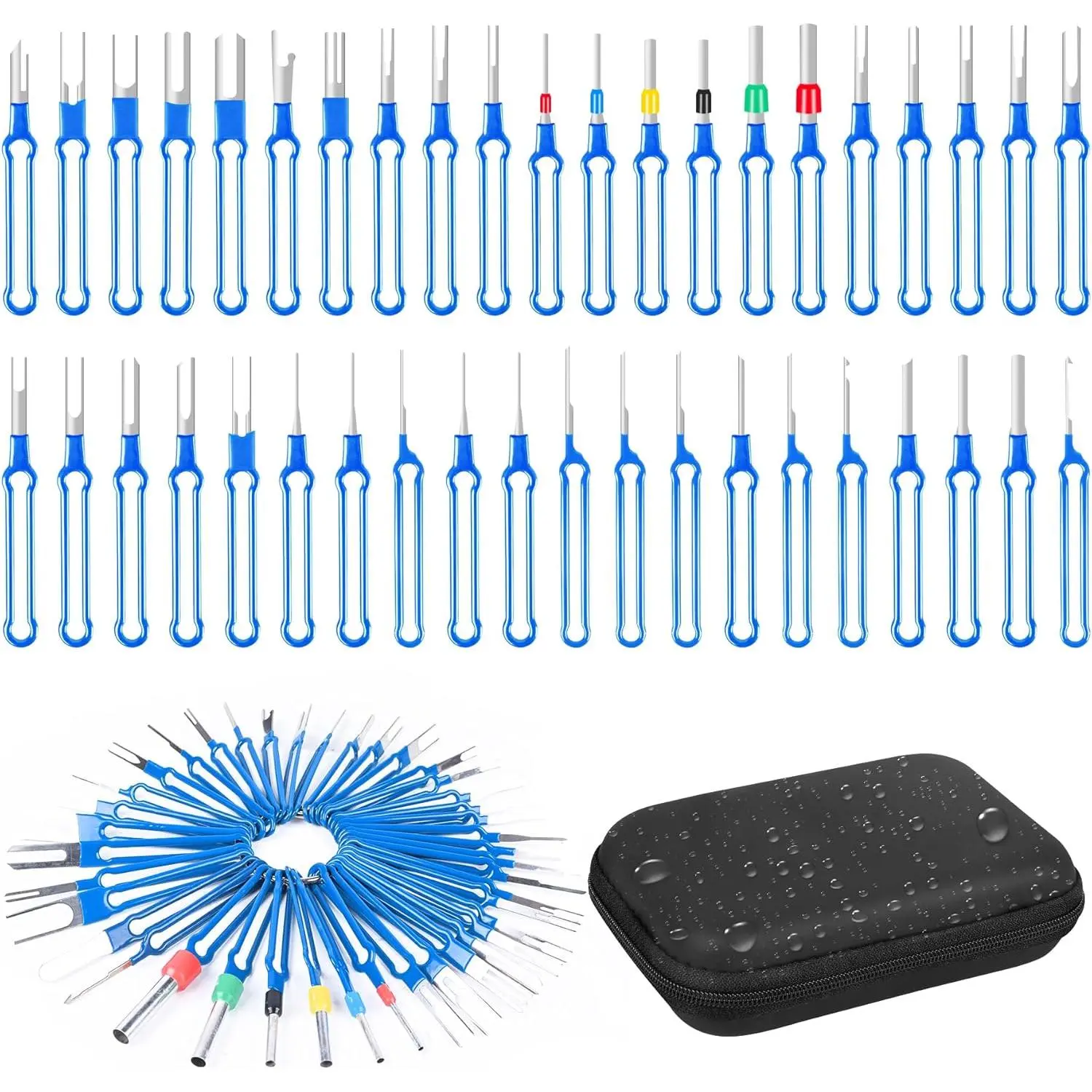 41 Pcs - Blue Flat Handle