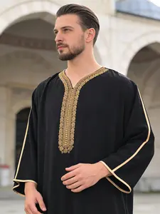Muslim Men's Top Middle Eastern Robe, Traditional Arabic Clothing, Comfortable and Stylish, Perfect for Daily Wear
