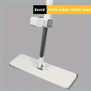 New 1pc Large Flat Mop Long Handle Hands-free Wash Flat Mop Durable Rotating Floor Mop Wet And Dry Use Dust Removal Mop For Kitchen Bathroom Tile Hardwood Laminate Floors Cleaning Supplies Cleaning Tool
