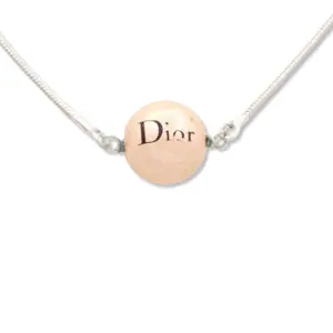 Pre-owned Christian Dior Necklace with pearl "Dior" Charm DIO1064